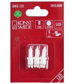 Konstsmide, guirlandes lumineuses de Noël Ampoules Guirlandes De Rechange|3 Ampoule Led De Rechange Pour Guirlandes Electriques 3V, 0,06W