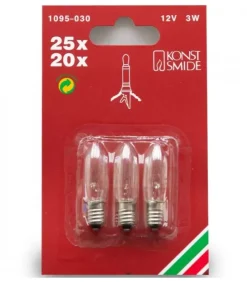 Konstsmide, guirlandes lumineuses de Noël Ampoules Guirlandes De Rechange|3 Ampoules De Rechange 12V, 3W Pour Chandelier Electrique 20 A 25 Lampes