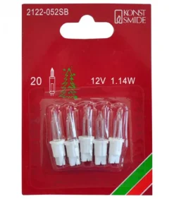 Konstsmide, guirlandes lumineuses de Noël Ampoules Guirlandes De Rechange|5 Ampoules De Rechange 12V, 1,14W Pour Guirlande De Noël 20 Lampes