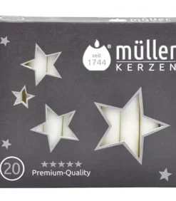 Muller, bougies pour carillons des anges Bougies Pour Manège De Noël Et Pyramide Allemande|20 Bougies De Noël Pour Carillon Des Anges 12 Mm