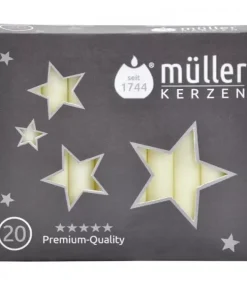 Muller, bougies pour carillons des anges Bougies Pour Manège De Noël Et Pyramide Allemande|20 Bougies De Noël Pour Carillon Des Anges 12 Mm