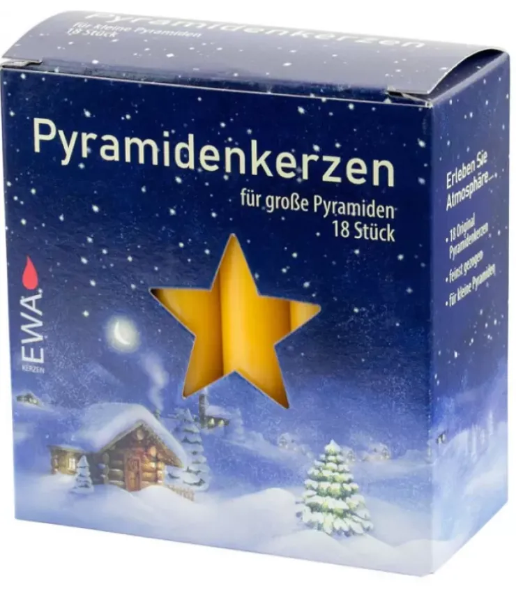 Ewa Kerzen, bougies de Noël et bougies de l'Avent Bougies Pour Manège De Noël Et Pyramide Allemande|18 Bougies De Noël Pour Pyramide, Pyramidenkerzen 17 Mm