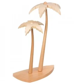 Schalling, crèche moderne Crèche De Noël En Bois|2 Palmiers En Bois Pour Décoration Crèche De Noël