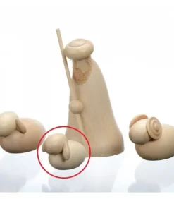 Schalling, crèche moderne Personnages De Crèche De Noël|Agneau En Bois Pour Crèche De Noël, 3 Cm