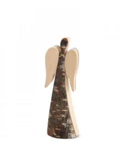 Waldfabrik, photophore en bois et étoile sapin de Noël Anges De Noël En Bois|Ange De Noël En Bois, Double Face 9 Cm