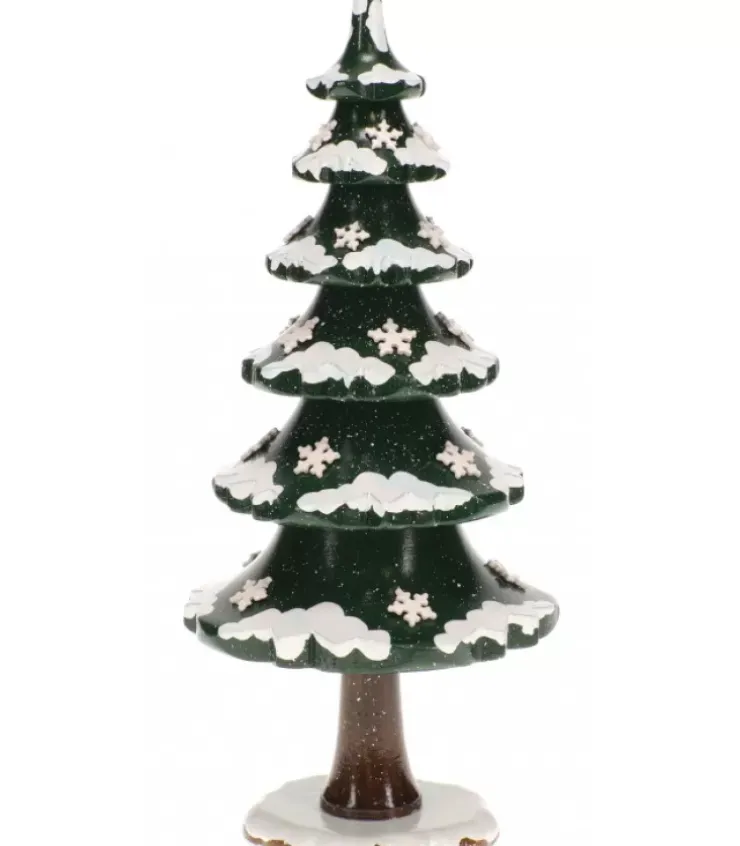 Hubrig, figurines pour enfant Village De Noël Miniature|Arbre D'Hiver Avec Cristaux De Neige - Village De Noël Miniature