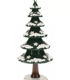 Hubrig, figurines pour enfant Village De Noël Miniature|Arbre D'Hiver Avec Cristaux De Neige - Village De Noël Miniature