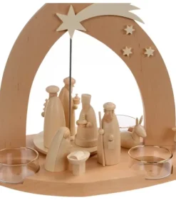 Schalling, crèche moderne Pyramides De Noël Allemandes|Arche Pyramide Moderne De Noël En Bois D'Aulne
