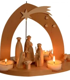 Schalling, crèche moderne Pyramides De Noël Allemandes|Arche Pyramide Moderne De Noël En Bois D'Aulne