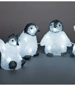 Konstsmide, guirlandes lumineuses de Noël Oiseaux Lumineux Et Animaux Lumineux|Bebes Pingouins Lumineux Led En Acrylique, 12,5 Cm