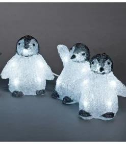 Konstsmide, guirlandes lumineuses de Noël Oiseaux Lumineux Et Animaux Lumineux|Bebes Pingouins Lumineux Led En Acrylique, 12,5 Cm