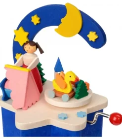 Graupner, décoration de sapin de Noël, Déco Noël enfant Boite A Musique Noël|Boite A Musique A Manivelle Bleu, Chambre D'Enfant