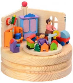 Graupner, décoration de sapin de Noël, Déco Noël enfant Boite A Musique Noël|Boite A Musique En Bois, Maman Et Ses 2 Enfants