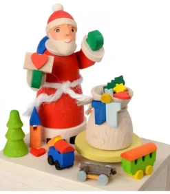 Graupner, décoration de sapin de Noël, Déco Noël enfant Boite A Musique Noël|Boite A Musique Enfant A Manivelle, Père Noël Et Jouets