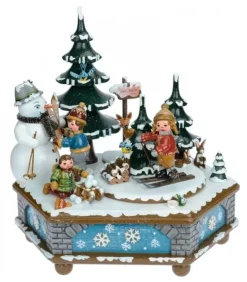 Hubrig, figurines pour enfant Boite A Musique Noël|Boite A Musique Noël, Jeux D'Enfants Dans LÀ Neige