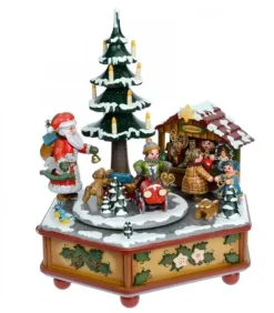 Hubrig, figurines pour enfant Boite A Musique Noël|Boite A Musique Noël, Veillee Autour Du Sapin