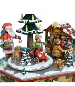 Hubrig, figurines pour enfant Boite A Musique Noël|Boite A Musique Noël, Veillee Autour Du Sapin
