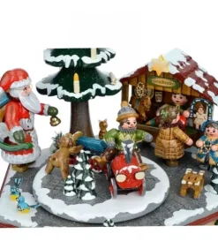 Hubrig, figurines pour enfant Boite A Musique Noël|Boite A Musique Noël, Veillee Autour Du Sapin