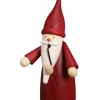 Seiffener Volkskunst Bonhommes Fumeurs D'Encens Allemand|Bonhomme Fumeur Père Noël Manteau Rouge