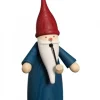 Seiffener Volkskunst Bonhommes Fumeurs D'Encens Allemand|Bonhomme Fumeur Père Noël Manteau Bleu