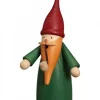 Seiffener Volkskunst Bonhommes Fumeurs D'Encens Allemand|Bonhomme Fumeur Père Noël Manteau Vert