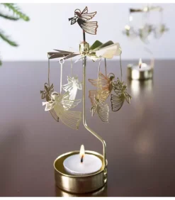 Pluto Produkter, déco de Noël Scandinave Bougeoirs Carrousels Photophore De Noël|Bougeoir Carrousel Anges Dores Volants