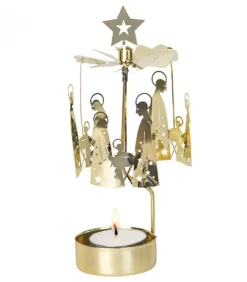 Pluto Produkter, déco de Noël Scandinave Bougeoirs Carrousels Photophore De Noël|Bougeoir Carrousel Crèche Doree Nativite