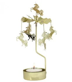 Pluto Produkter, déco de Noël Scandinave Bougeoirs Carrousels Photophore De Noël|Bougeoir Carrousel Licornes Dorees