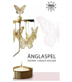 Pluto Produkter, déco de Noël Scandinave Bougeoirs Carrousels Photophore De Noël|Bougeoir Carrousel Papillons Dores