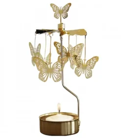 Pluto Produkter, déco de Noël Scandinave Bougeoirs Carrousels Photophore De Noël|Bougeoir Carrousel Papillons Dores
