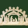 Ratags, décos de Noël lumineuses en bois Crèche De Noël Lumineuse|Bougeoir Electrique Led Crèche Lumineuse En Bois