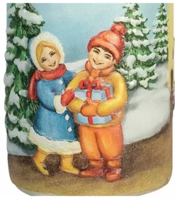 Ewa Kerzen, bougies de Noël et bougies de l'Avent Bougies Décoratives|Bougie Décorative De Noël, Motif Vintage Enfant Et Village
