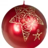Ewa Kerzen, bougies de Noël et bougies de l'Avent Bougies Décoratives|Bougie De Noël Boule Avec Etoile, 8 Cm