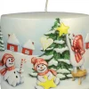 Ewa Kerzen, bougies de Noël et bougies de l'Avent Bougies Décoratives|Bougie De Noël Vintage Scene Bonhommes De Neige Et Sapin