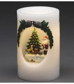 Konstsmide, guirlandes lumineuses de Noël Père Noël Lumineux|Bougie Led Père Noël Avec Petit Chien