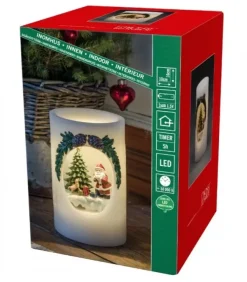 Konstsmide, guirlandes lumineuses de Noël Père Noël Lumineux|Bougie Led Père Noël Avec Petit Chien