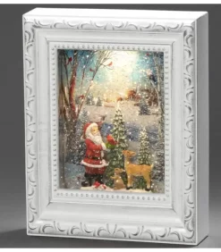 Konstsmide, guirlandes lumineuses de Noël Lanternes De Noël À Neige|Cadre Photo Lumineux Père Noël Avec Animaux