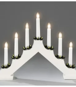 Konstsmide, guirlandes lumineuses de Noël Chandeliers De Noël À 7 Branches|Chandelier De Noël Blanc, 7 Branches