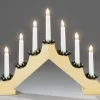 Konstsmide, guirlandes lumineuses de Noël Chandeliers De Noël À 7 Branches|Chandelier De Noël En Bois Naturel