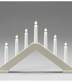 Konstsmide, guirlandes lumineuses de Noël Chandeliers De Noël À 7 Branches|Chandelier Scandinave En Bois, Laque Beige Mat