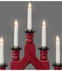 Konstsmide, guirlandes lumineuses de Noël Chandeliers De Noël À 7 Branches|Chandelier Suedois Rouge À 7 Branches