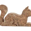 Waldfabrik, photophore en bois et étoile sapin de Noël Animaux En Bois|Chat En Bois Allonge, 6 Cm
