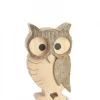 Waldfabrik, photophore en bois et étoile sapin de Noël Chouettes Et Hiboux En Bois|Chouette Hulotte En Bois, 8 Cm
