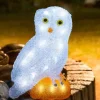 Konstsmide, guirlandes lumineuses de Noël Oiseaux Lumineux Et Animaux Lumineux|Chouette Lumineuse Led En Acrylique, 27 Cm