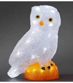Konstsmide, guirlandes lumineuses de Noël Oiseaux Lumineux Et Animaux Lumineux|Chouette Lumineuse Led En Acrylique, 27 Cm