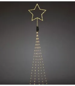 Konstsmide, guirlandes lumineuses de Noël Guirlandes Lumineuses Sapin|Cime Sapin De Noël, Voile Guirlande Avec Etoile Doree, 274 Diodes Led