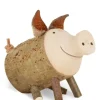 Waldfabrik, photophore en bois et étoile sapin de Noël Animaux En Bois|Cochon En Bois Assis, 4 Cm