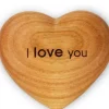Waldfabrik, photophore en bois et étoile sapin de Noël Coeur En Bois|Coeur En Bois, I Love You, 6 Cm