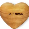 Waldfabrik, photophore en bois et étoile sapin de Noël Coeur En Bois|Coeur En Bois, Je T'Aime, 6 Cm