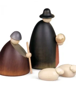 Köhler, Père Noël en bois Personnages De Crèche De Noël|Crèche De Noël Complete Avec 12 Personnages 12 Cm